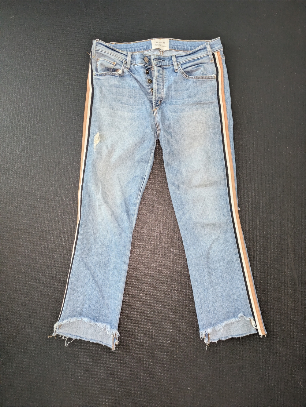 McGuire Denim Light Wash Side Stripe Jeans 30 - Picture 2 of 4